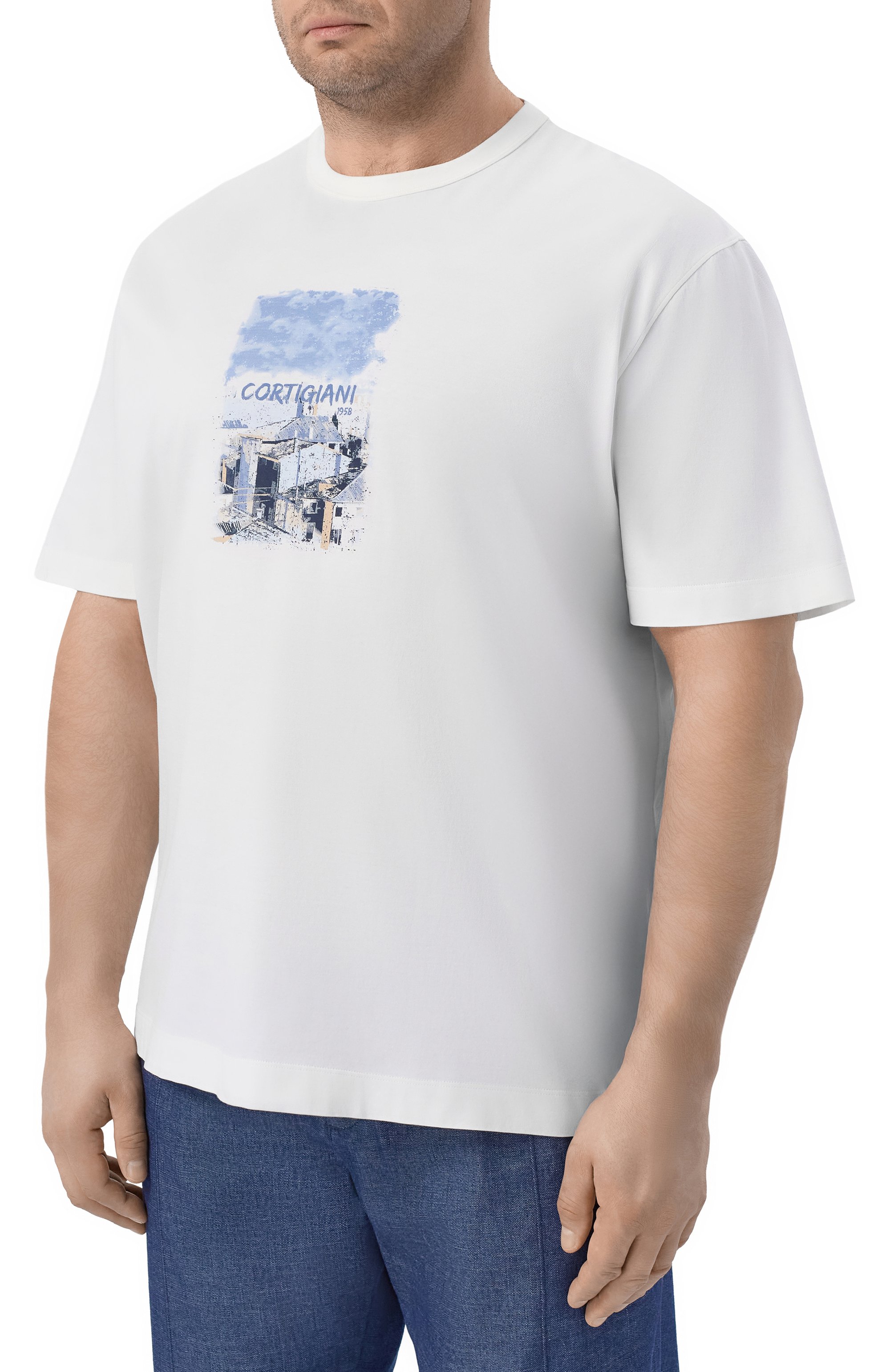 Хлопковая футболка CORTIGIANI, арт. 4AJ602, фото 3