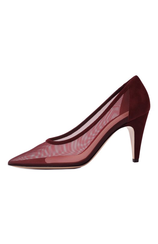 Комбинированные туфли Amelia 85 Gianvito Rossi G22333.85RIC.RSCRYRY Бордовый  G22333.85RIC.RSCRYRY Фото 4
