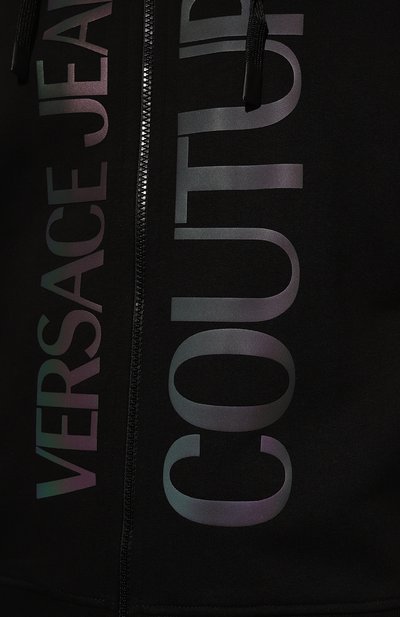 Хлопковая толстовка VERSACE JEANS COUTURE, арт. 73GAIT24-73UP301 R L0G0 PETR0L C0TT0N/CF00T, фото 5
