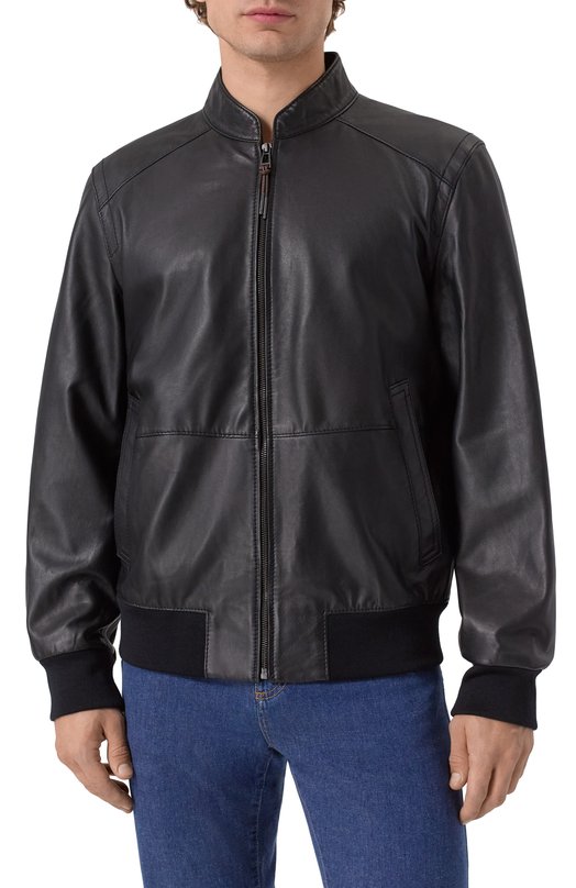 Кожаный бомбер Windsor B0RELL03-L/1300145 Чёрный  B0RELL03-L/1300145 Фото 3