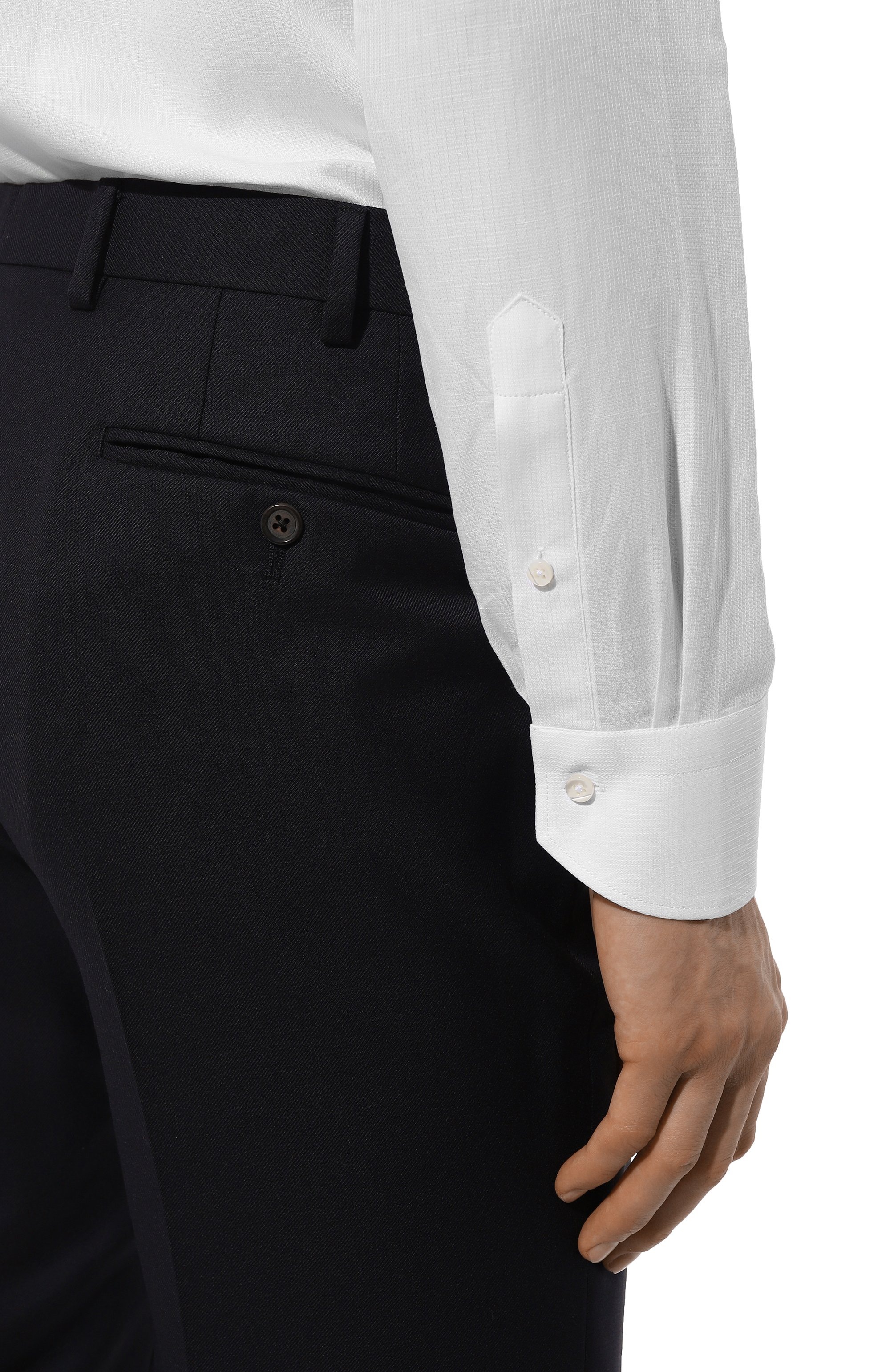 Сорочка из хлопка и льна CANALI, арт. N798/GR03205, фото 5