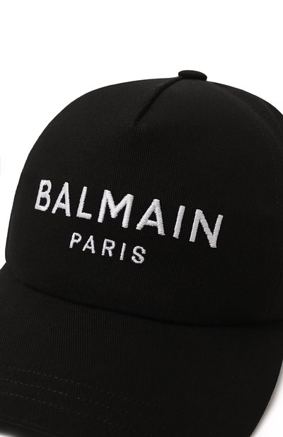 Хлопковая бейсболка BALMAIN черного цвета по цене 35150 руб., арт. DH1XA015/CB24, фото 4 Хлопковая бейсболка BALMAIN, арт. DH1XA015/CB24, фото 4