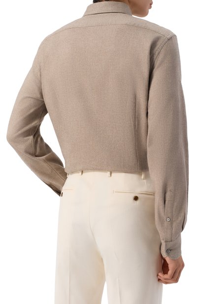 Хлопковая рубашка CORNELIANI светло-бежевого цвета по цене 44850 руб., арт. 28P156/2A11510, фото 4 Хлопковая рубашка CORNELIANI, арт. 28P156/2A11510, фото 4