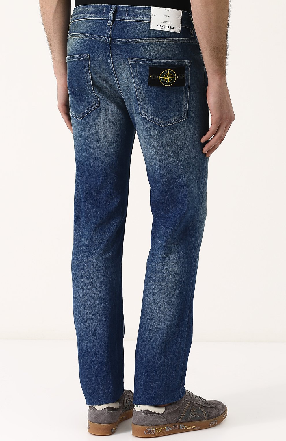 Джинсы прямого кроя с потертостями STONE ISLAND, арт. 6815J2ZN4, фото 4