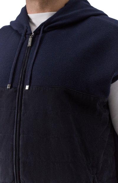 Комбинированный жилет ZILLI темно-синего цвета по цене 390500 руб., арт. JSS006M0270VPDD00/64, фото 5 Комбинированный жилет ZILLI, арт. JSS006M0270VPDD00/64, фото 5