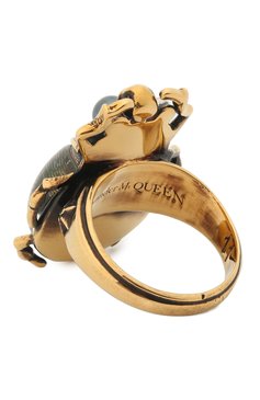 Женское кольцо ALEXANDER MCQUEEN золотого цвета, арт. 553665/J160Z | Фото 2 (Материал: Металл)