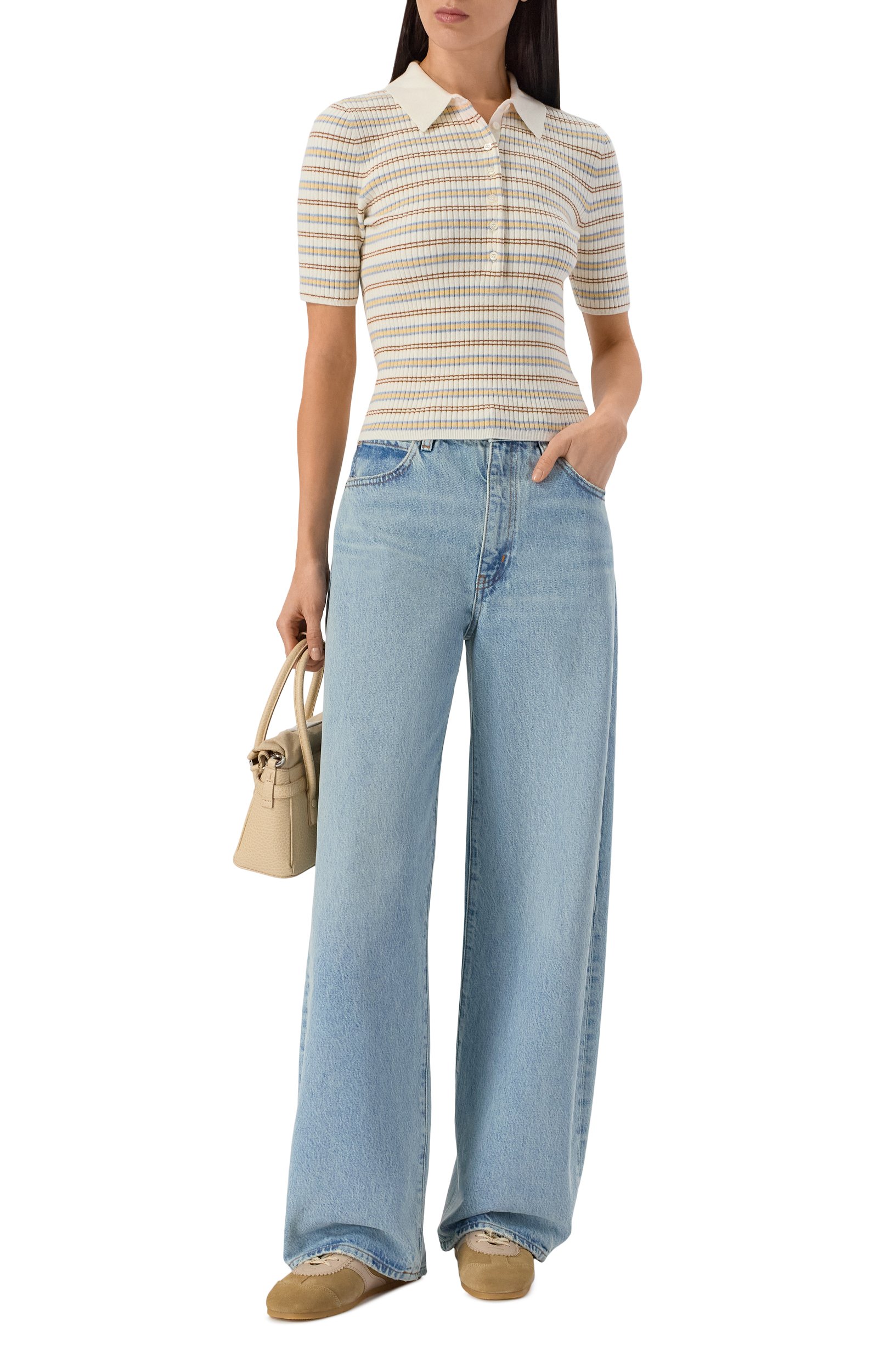 Джинсы the bow FRAME DENIM голубого цвета по цене 47500 руб., арт. 2058210/THE B0W, фото 2 Джинсы the bow FRAME DENIM, арт. 2058210/THE B0W, фото 2