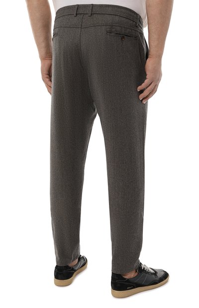 Шерстяные брюки CANALI коричневого цвета по цене 56600 руб., арт. V1659/AR03472/60, фото 4 Шерстяные брюки CANALI, арт. V1659/AR03472/60, фото 4