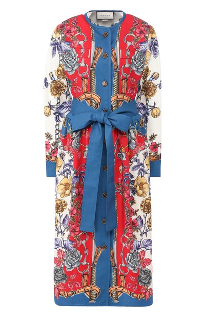 Шерстяное платье с поясом и принтом GUCCI, арт. 537700/ZLQ62, фото 1