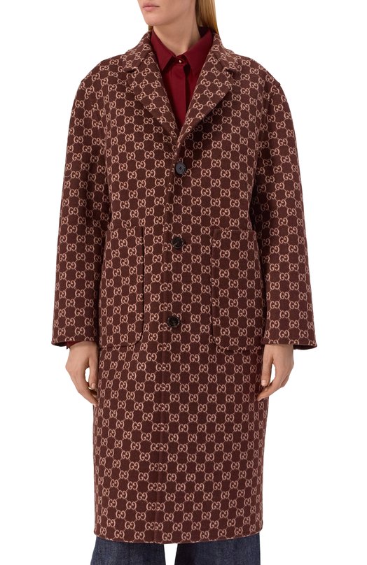 Двустороннее пальто Gucci 823839/Z7ASL Коричневый  823839/Z7ASL Фото 6