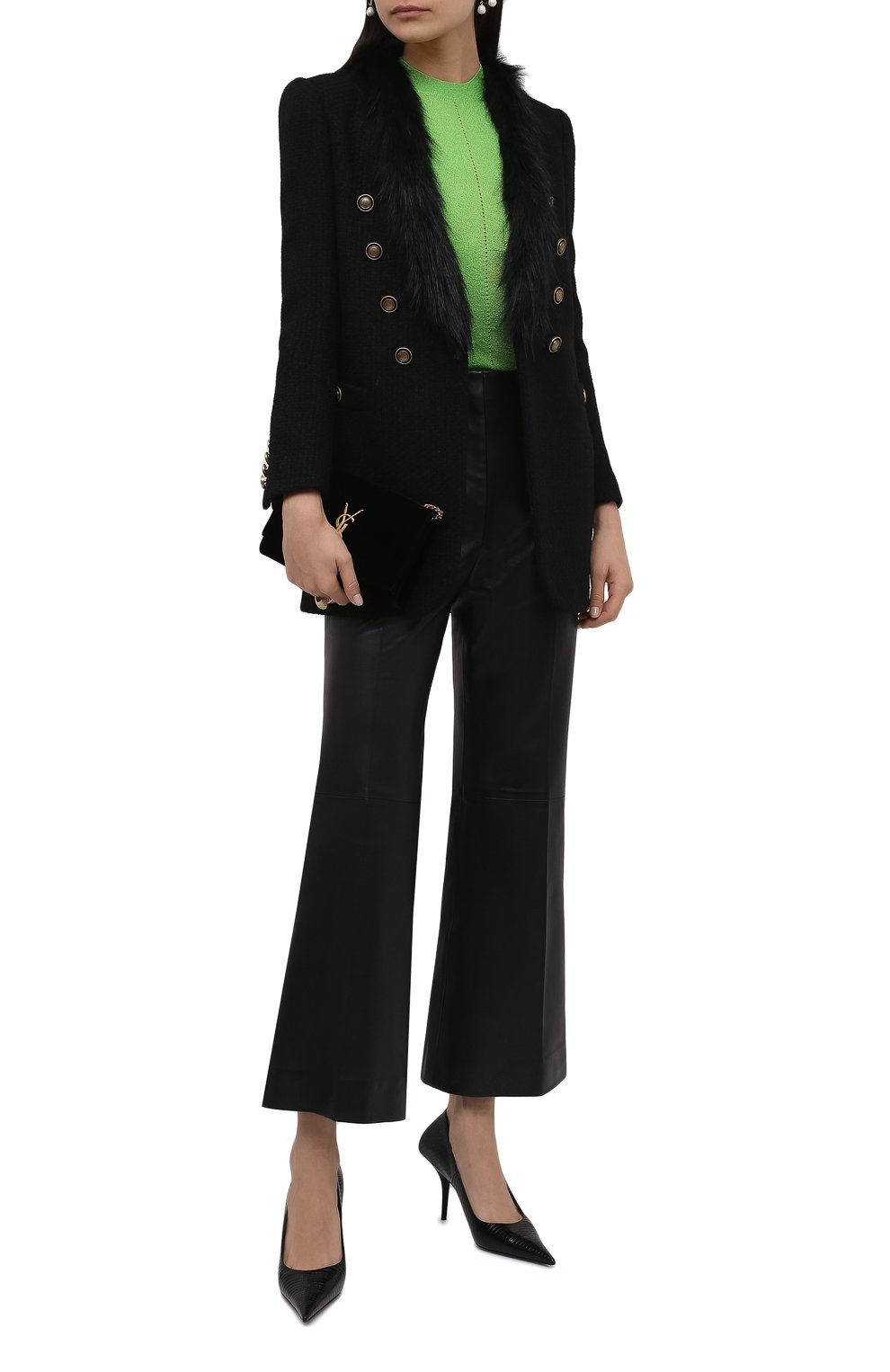 Шерстяной жакет SAINT LAURENT, арт. 668532/Y7D39, фото 2