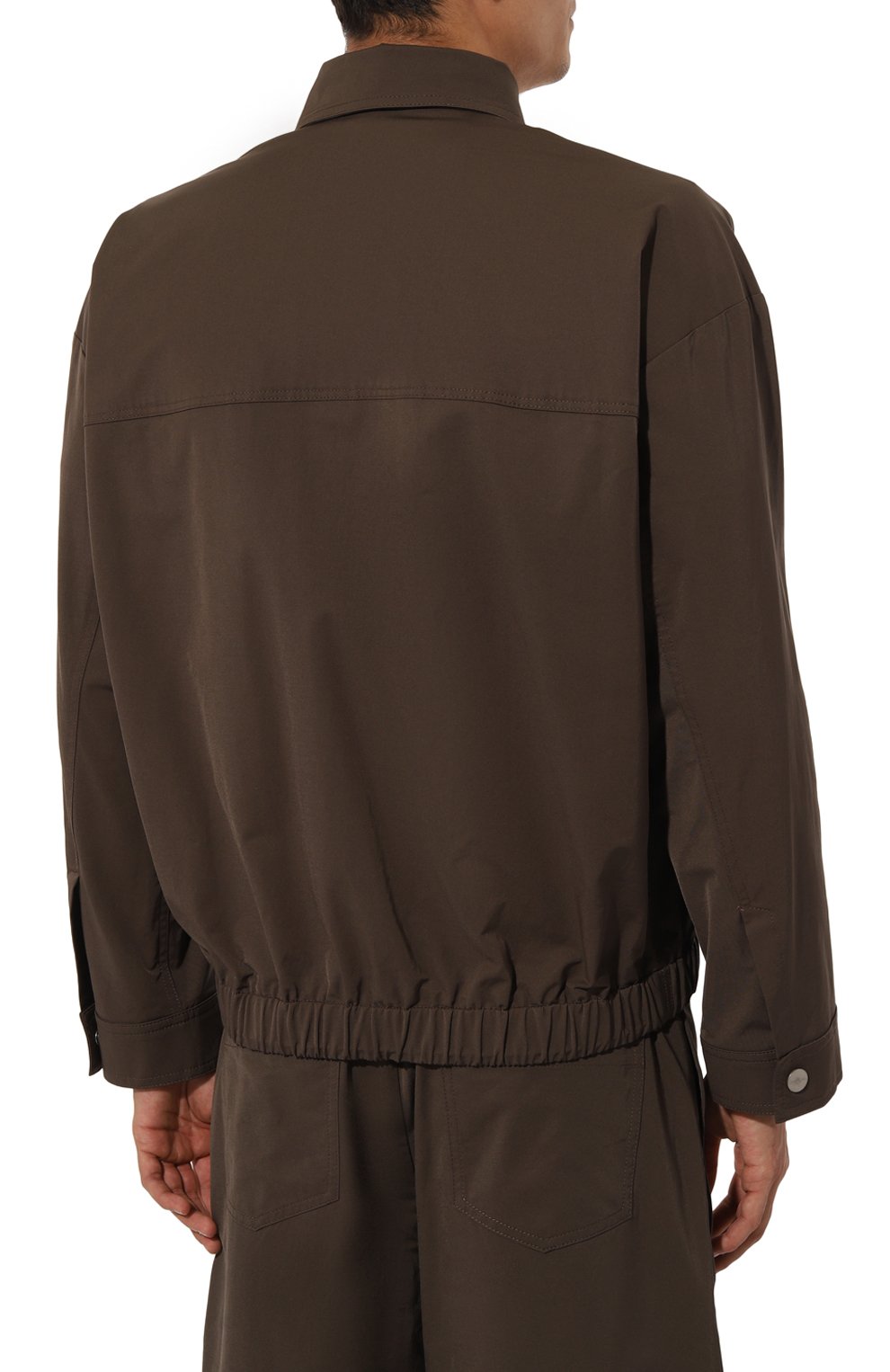 Куртка-рубашка NANUSHKA темно-коричневого цвета по цене 95500 руб., арт. NM24PFJK00797, фото 4 Куртка-рубашка NANUSHKA, арт. NM24PFJK00797, фото 4