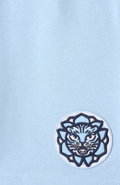 Детские хлопковые шорты KENZO голубого цвета, арт. K61115 | Фото 3 (Материал внешний: Хлопок; Нос: Не проставлено; Случай: Повседневный; Ростовка одежда: 3 года | 98 см, 9 лет | 134 см, 5 лет | 110 см, 4 года | 104 см, 7 лет | 122 см, 2 года | 92 см)