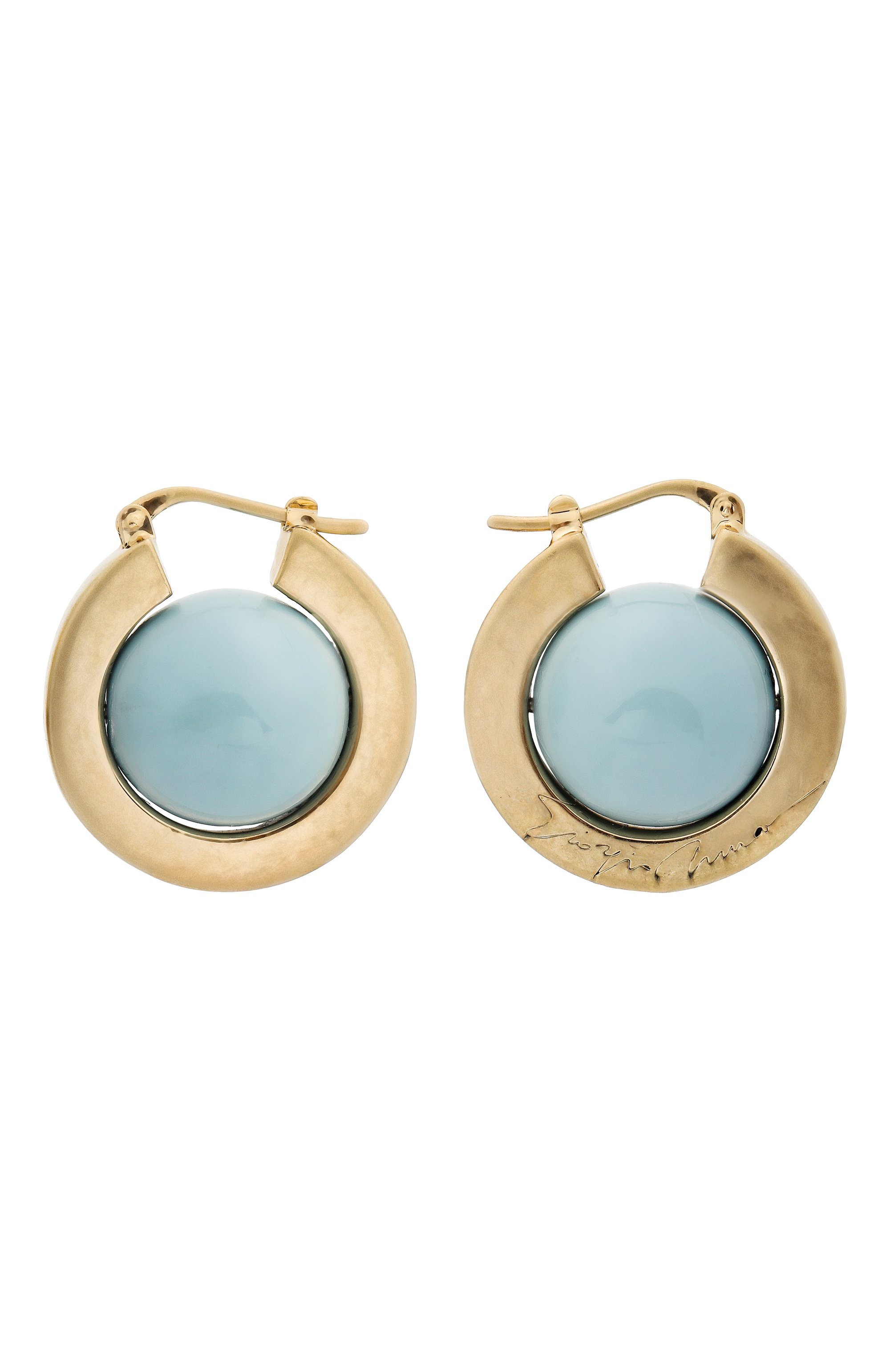 Серьги GIORGIO ARMANI бирюзового цвета по цене 54950 руб., арт. GW000986 AF15141, фото 1 Серьги GIORGIO ARMANI, арт. GW000986 AF15141, фото 1