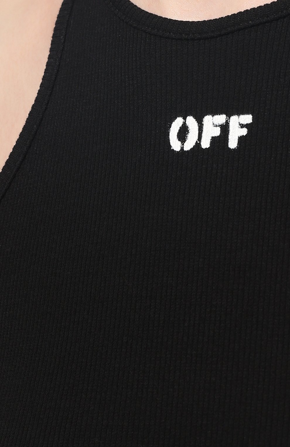 Хлопковое платье OFF-WHITE черного цвета по цене 47800 руб., арт. 0WDB366C99JER001, фото 5 Хлопковое платье OFF-WHITE, арт. 0WDB366C99JER001, фото 5