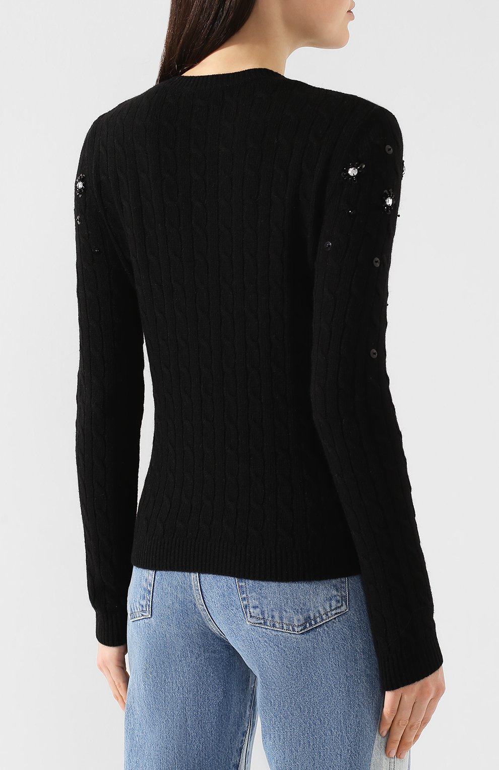 Пуловер из смеси шерсти и вискозы REDVALENTINO, арт. RR3KCA18/BLM, фото 4