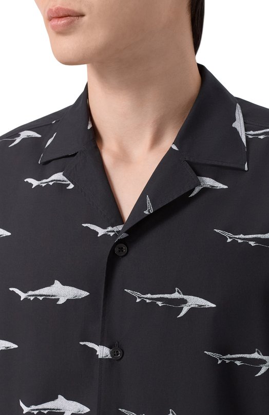 Хлопковая рубашка HUGO Blue 50555413 Чёрный  50555413 Фото 5