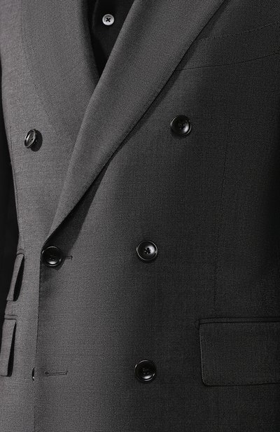 Костюм с двубортным пиджаком из смеси шерсти и шелка TOM FORD, арт. 438R12/21SD4Z, фото 4