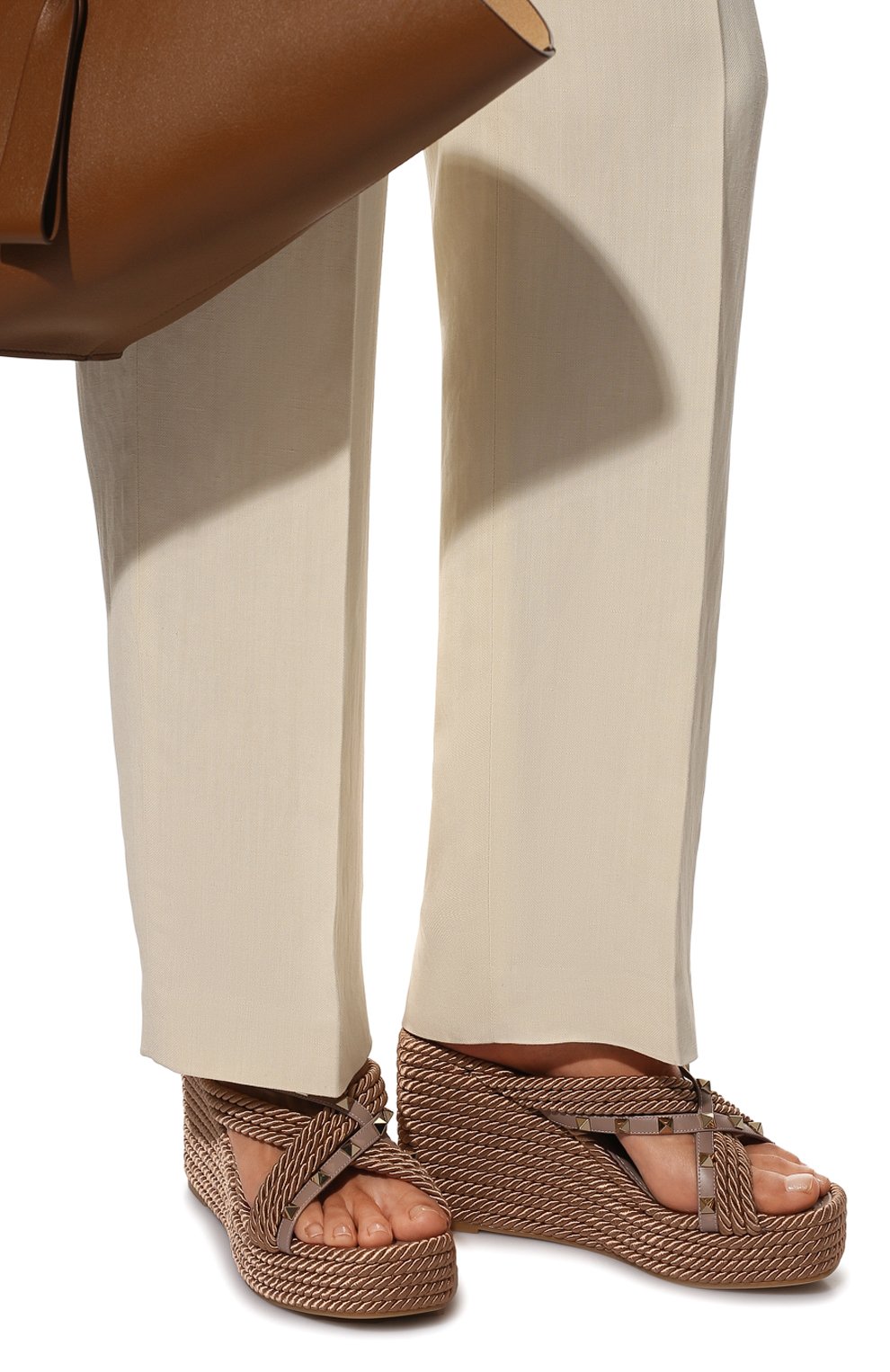 Кожаные сабо rockstud torchon VALENTINO, арт. XW2S0AX7/BAE, фото 3