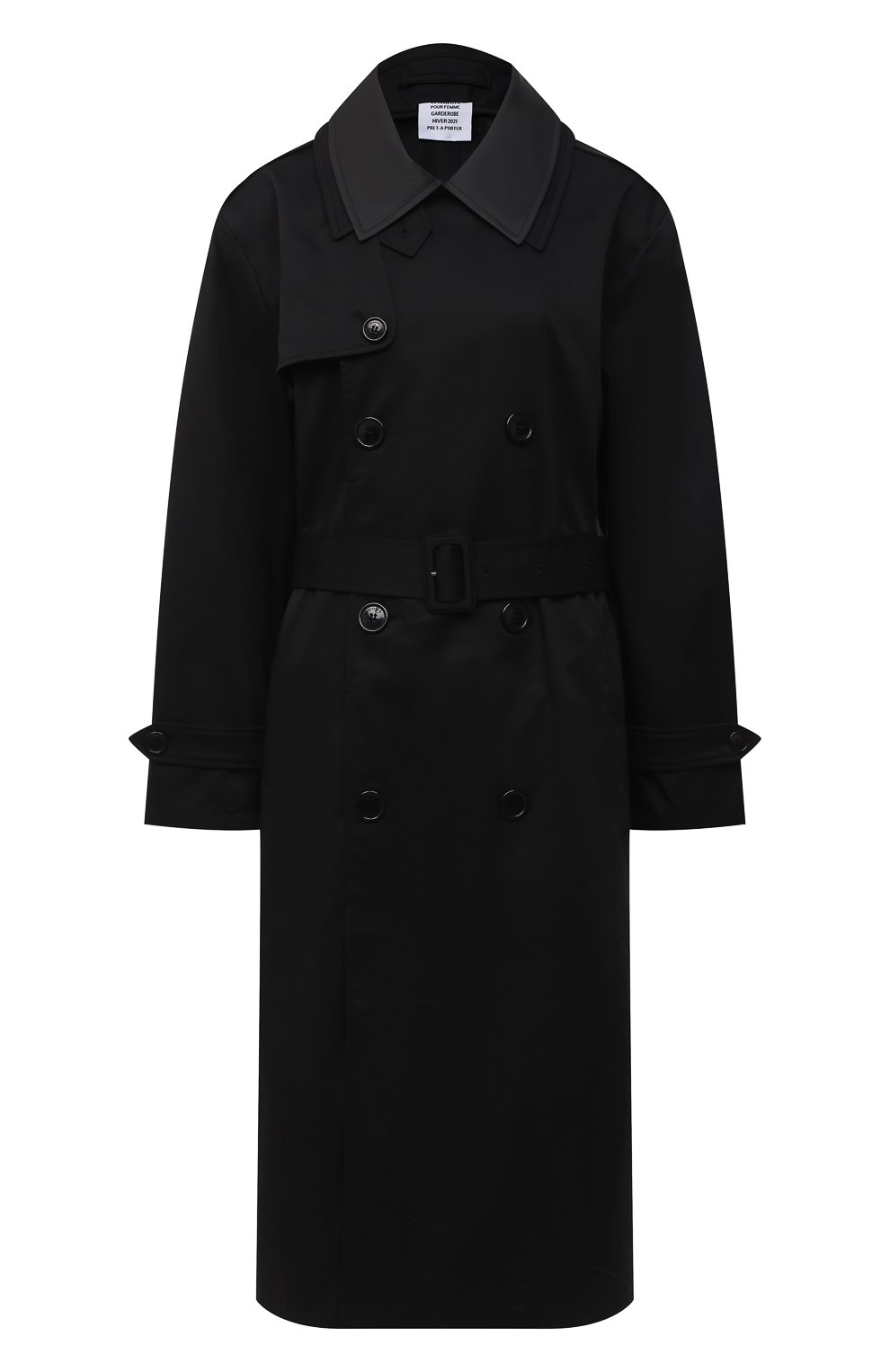 Тренч VETEMENTS, арт. WAH21JA007 1007/BLACK/BLACK, фото 1