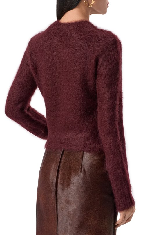 Шерстяной пуловер Max Mara ADATTI1234 Бордовый  ADATTI1234 Фото 4