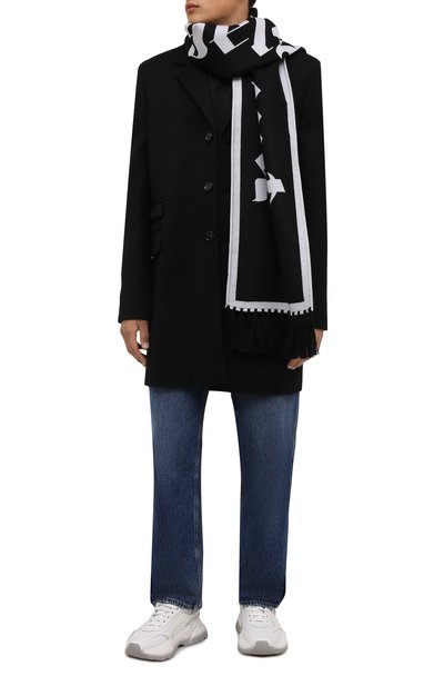 Шарф из шерсти и хлопка PALM ANGELS, арт. PMMA025F21FAB0021001, фото 2