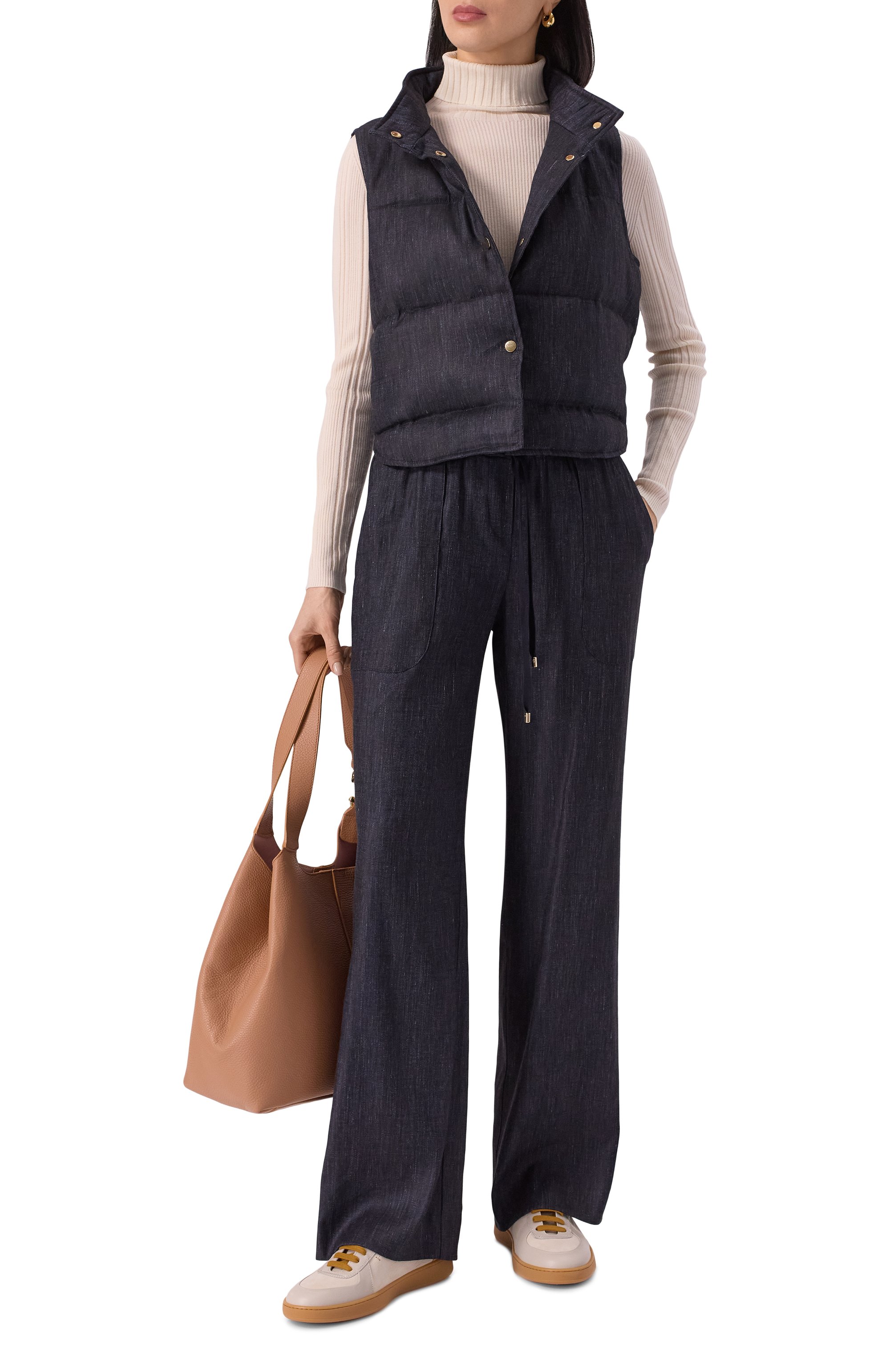 Брюки изо льна и вискозы LORENA ANTONIAZZI, арт. P2538PA81A/4809, фото 2