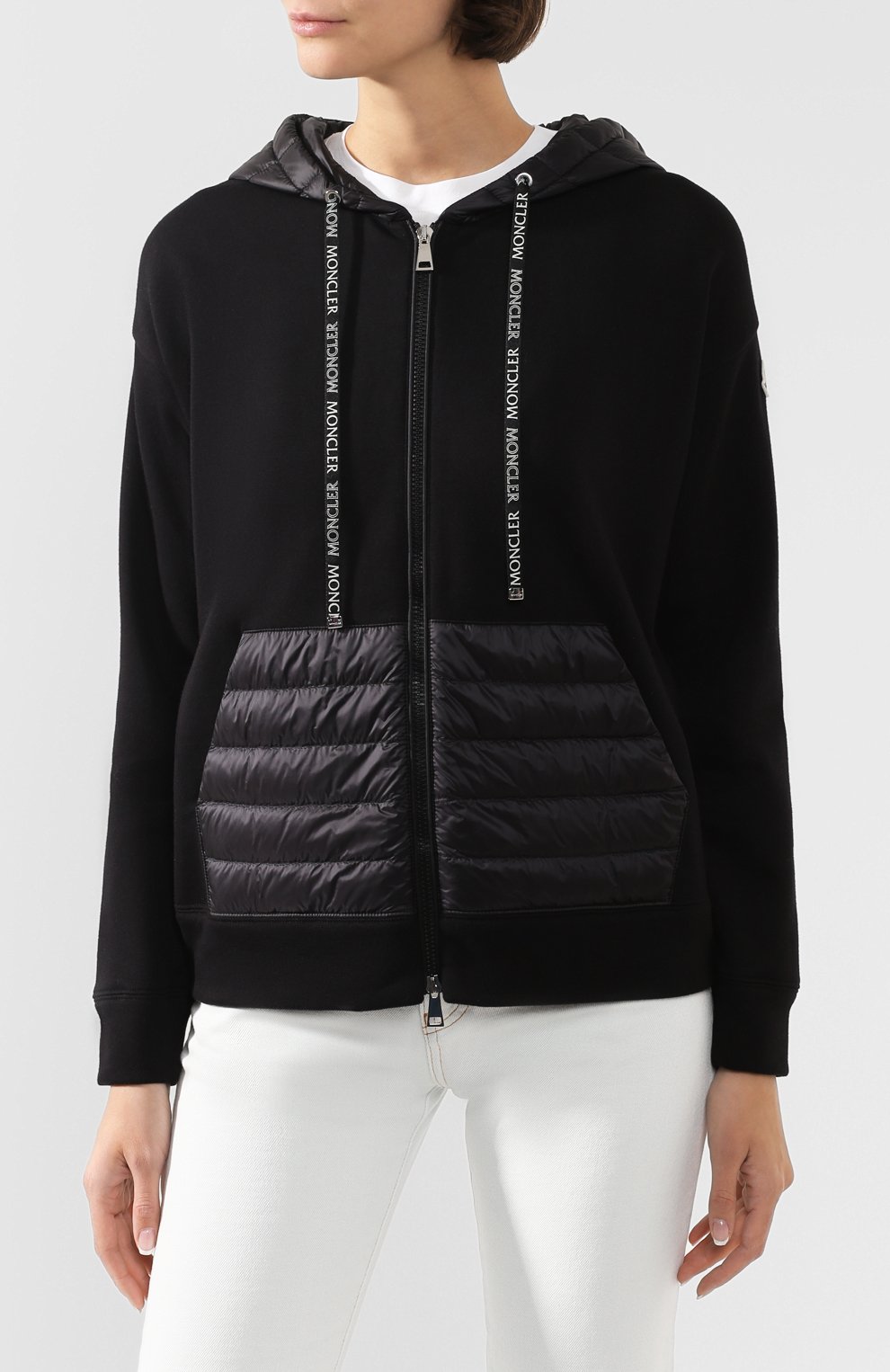 Хлопковая толстовка MONCLER черного цвета по цене 48200 руб., арт. F1-093-8G502-00-V8053, фото 3 Хлопковая толстовка MONCLER, арт. F1-093-8G502-00-V8053, фото 3