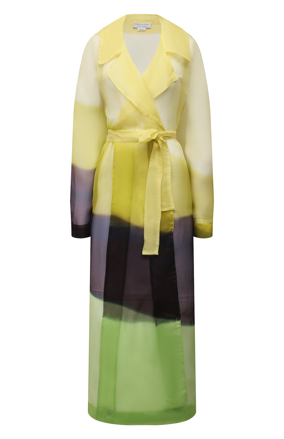 Шелковый тренч DRIES VAN NOTEN желтого цвета по цене 199500 руб., арт. 211-10238-2086, фото 1 Шелковый тренч DRIES VAN NOTEN, арт. 211-10238-2086, фото 1
