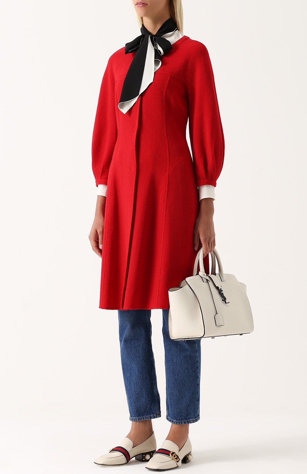 Кожаные лоферы peyton с жемчужинами GUCCI, арт. 423559/DKHC0, фото 2