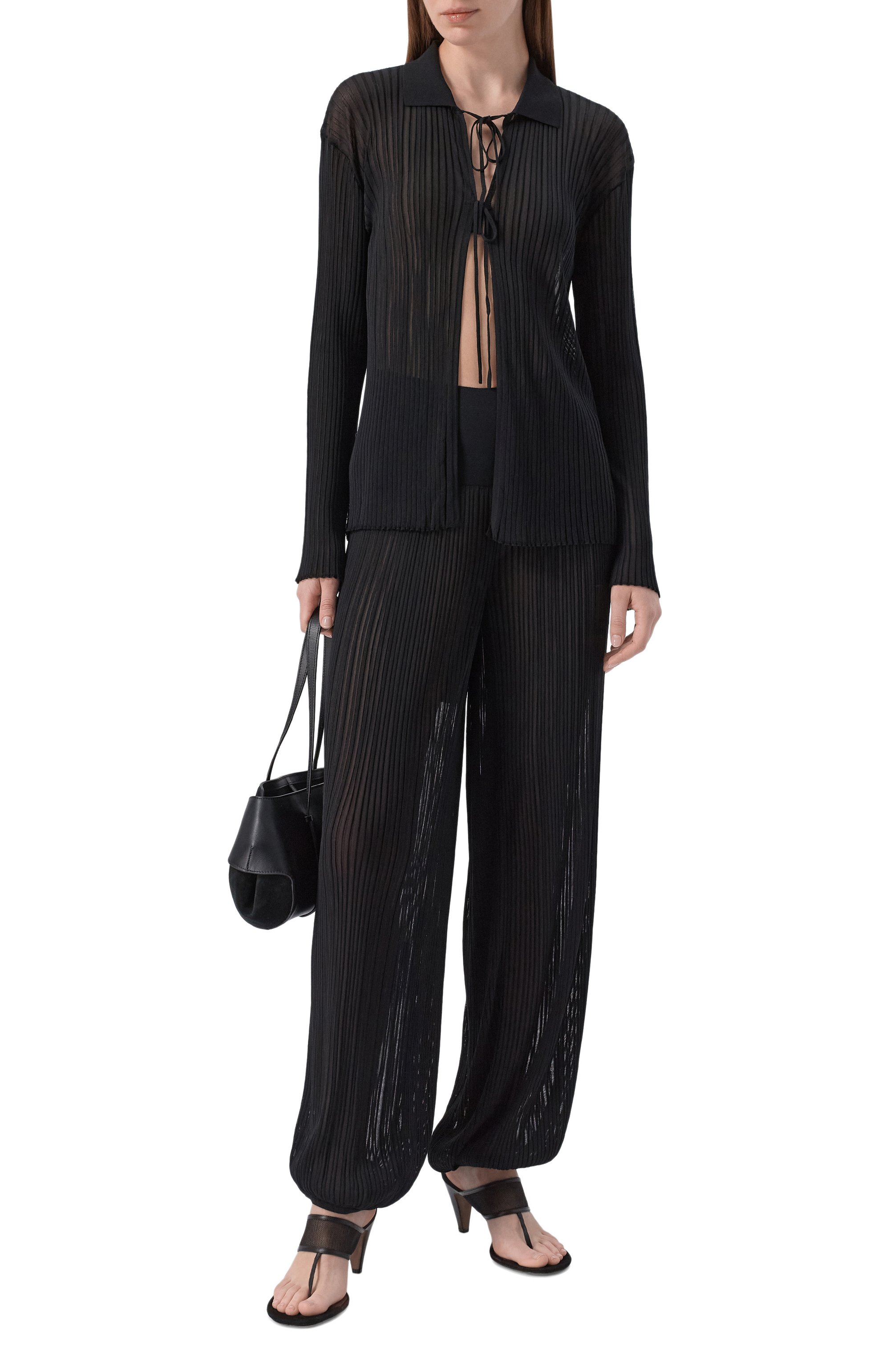 Рубашка из вискозы 12 STOREEZ черного цвета по цене 15000 руб., арт. 136429, фото 2 Рубашка из вискозы 12 STOREEZ, арт. 136429, фото 2