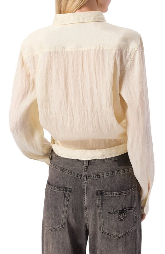 Блузка из лиоцелла R13 R13WR433-R564A Кремовый  R13WR433-R564A Фото 4