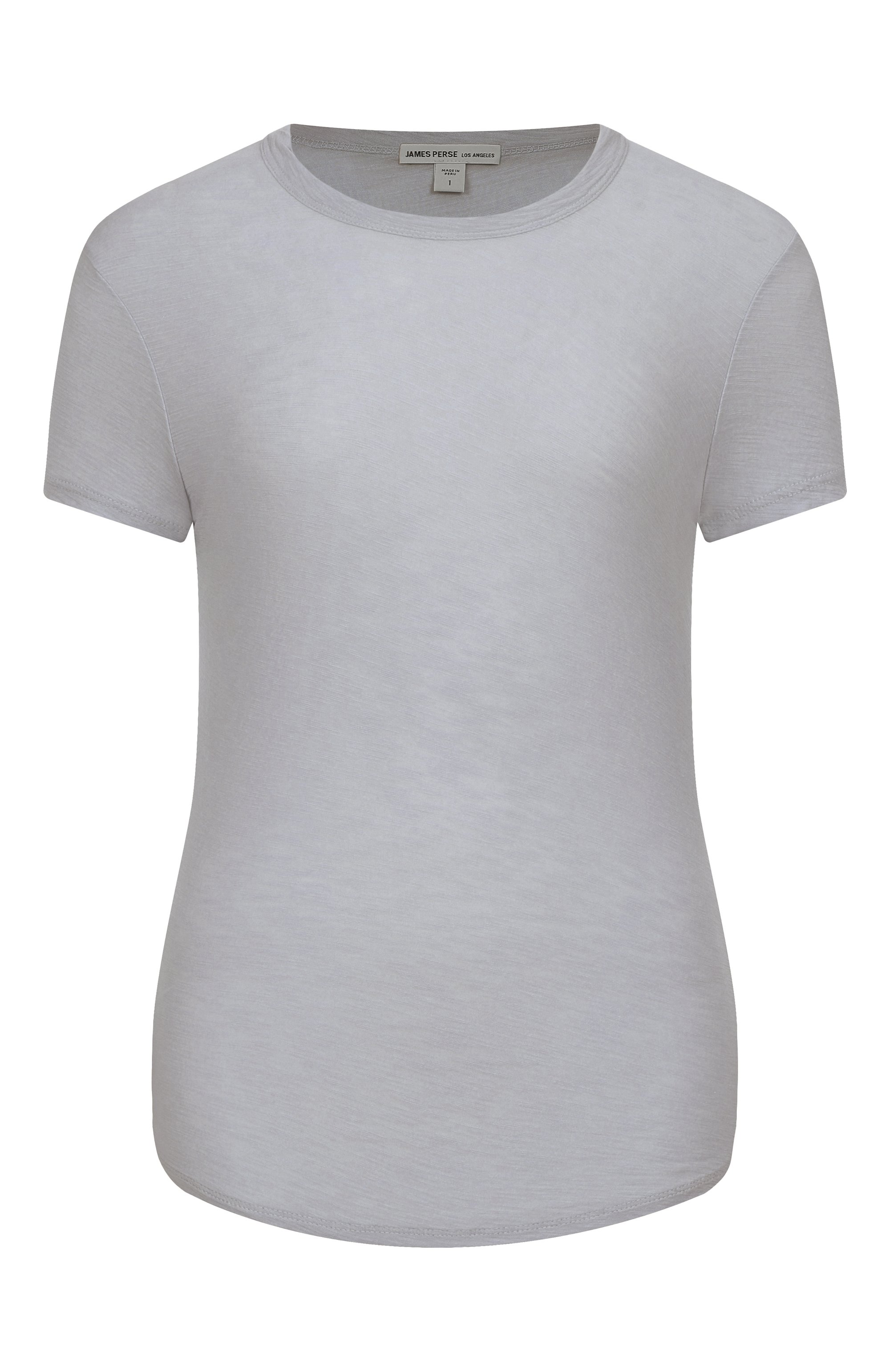 Хлопковая футболка JAMES PERSE голубого цвета по цене 19200 руб., арт. WUA3037, фото 1 Хлопковая футболка JAMES PERSE, арт. WUA3037, фото 1