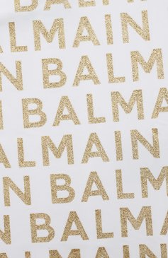 Детского слитный купальник BALMAIN белого цвета, арт. BSCA49 | Фото 3 (Девочки Кросс-КТ: Купальники-пляж; Материал внешний: Синтетический материал; Материал сплава: Проставлено; Нос: Не проставлено)