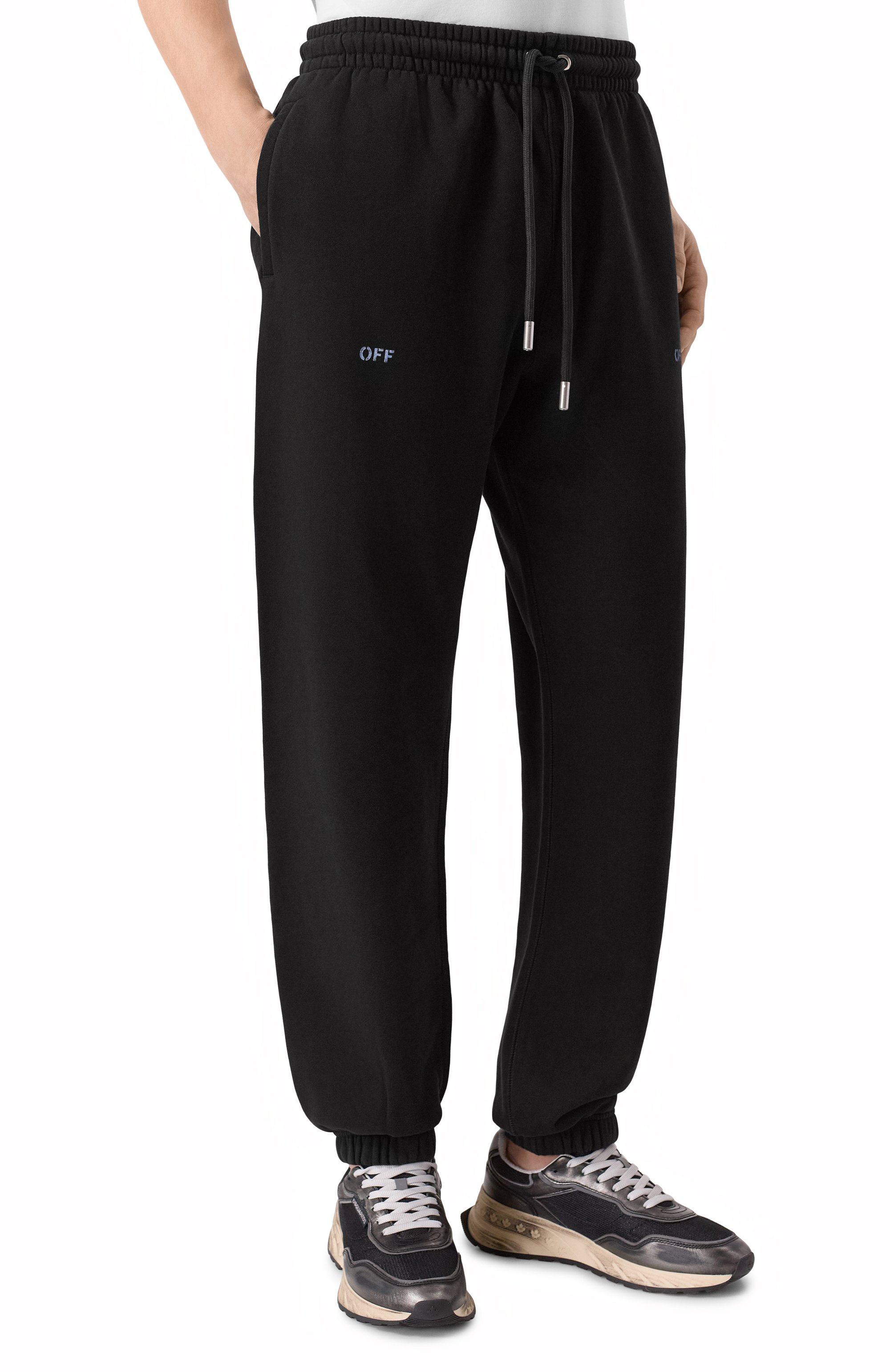 Хлопковые джоггеры OFF-WHITE, арт. 0MCH057F25FLE003, фото 3