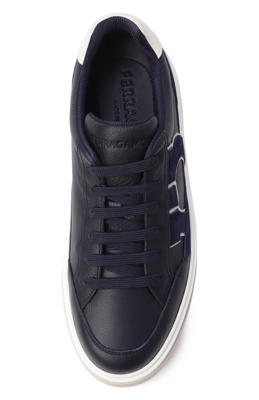 Кожаные кеды Gancini Ferragamo 02A048/784538 Синий  02A048/784538 Фото 6
