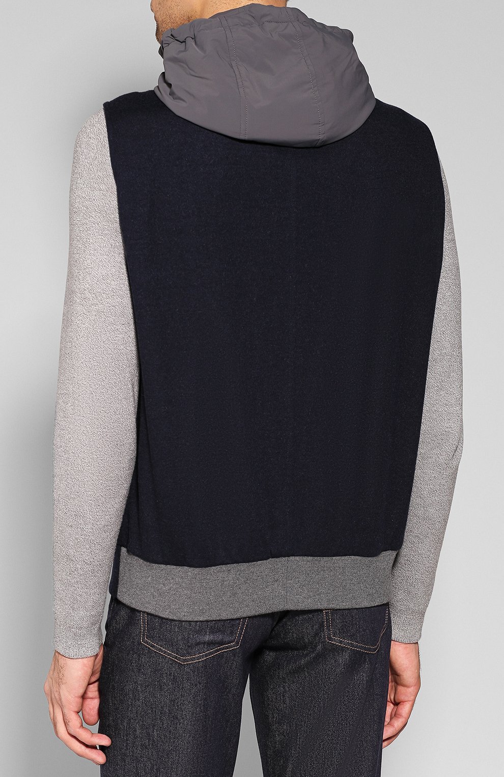 Кашемировый жилет на кнопках с капюшоном BRUNELLO CUCINELLI, арт. ML8003811G, фото 4