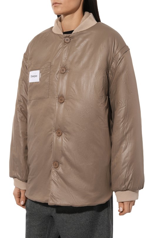 Двусторонняя куртка sherpa. Бежевый, фото 6