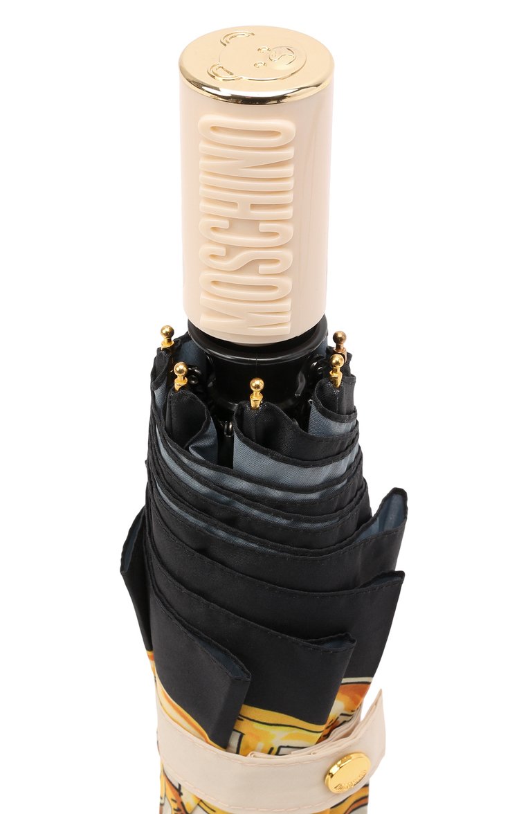 Женский складной зонт MOSCHINO кремового цвета, арт. 8410-0PENCL0SE | Фото 6 (Материал: Текстиль, Металл, Синтетический материал; Региональные ограничения белый список (Axapta Mercury): RU; Тематический товар: Teddy Bear; Нос: Не проставлено)