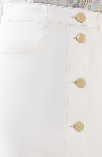 Джинсовая юбка SEE BY CHLOÉ белого цвета по цене 29950 руб., арт. CHS20SDJ07163, фото 5 Джинсовая юбка SEE BY CHLOÉ, арт. CHS20SDJ07163, фото 5