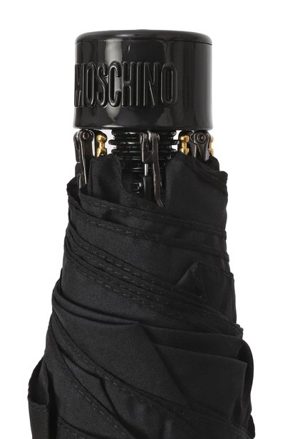Складной зонт MOSCHINO черного цвета по цене 8580 руб., арт. 8985 SUPERMINI, фото 5 Складной зонт MOSCHINO, арт. 8985 SUPERMINI, фото 5