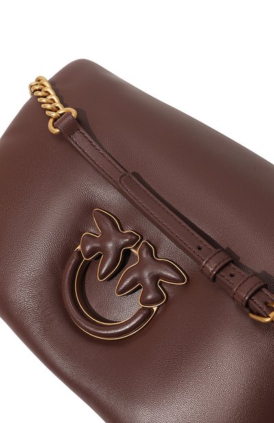 Сумка classic love click puff PINKO темно-коричневого цвета по цене 45700 руб., арт. 101585/A10F, фото 3 Сумка classic love click puff PINKO, арт. 101585/A10F, фото 3