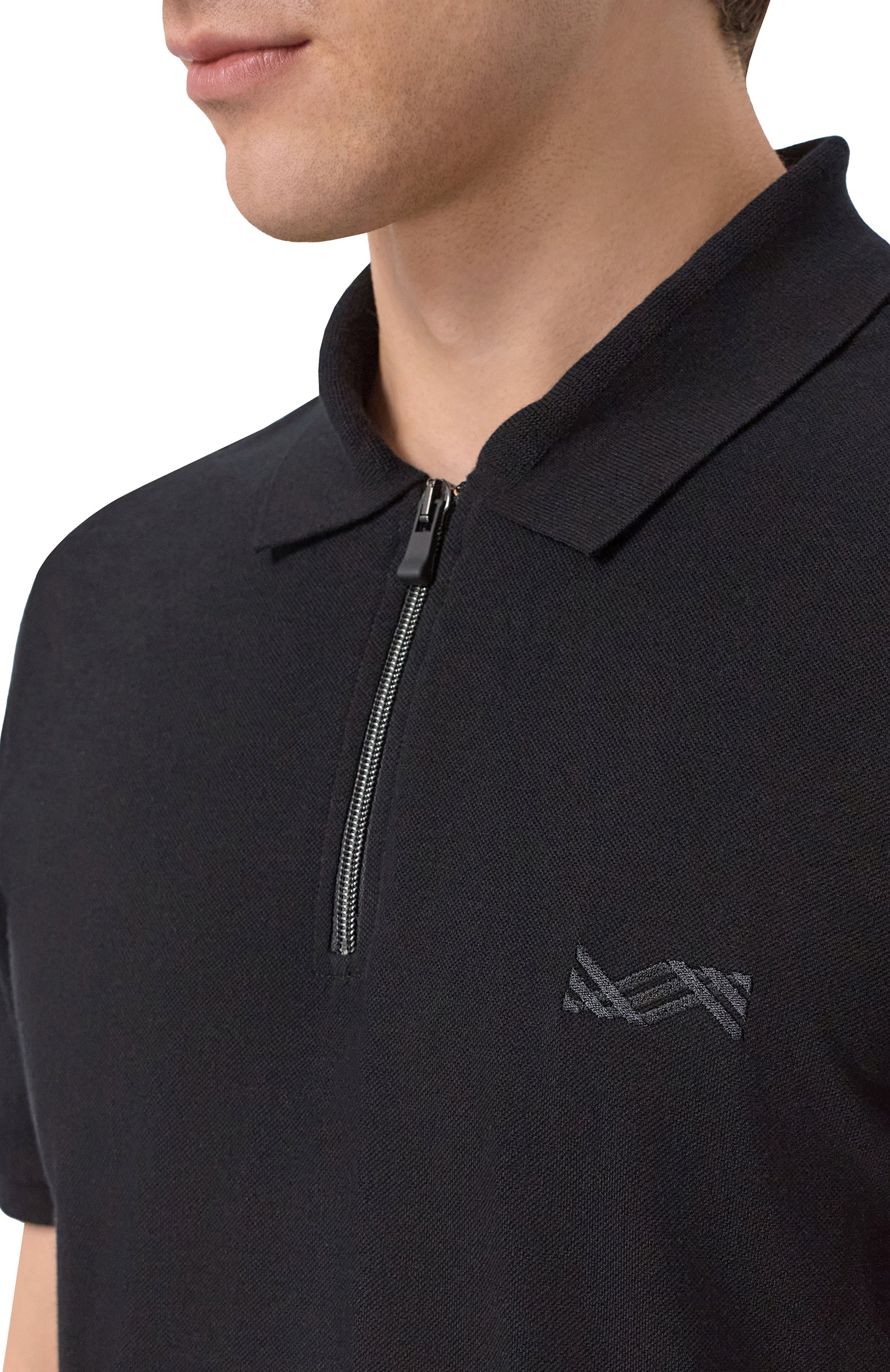 Поло из хлопка и шелка KITON, арт. UMM0275_001, фото 5