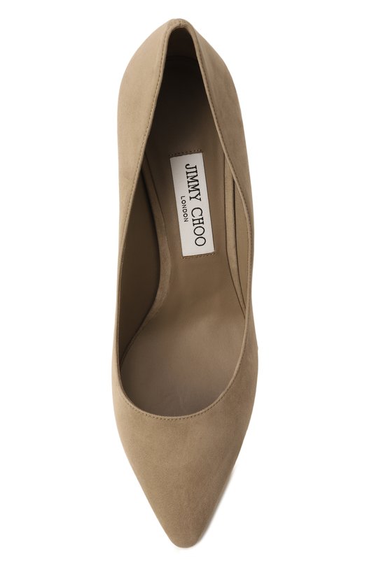Замшевые туфли Romy 85 Jimmy Choo R0MY 85/KDU Бежевый  R0MY 85/KDU Фото 6