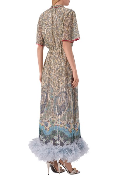 Шелковое платье VALENTINO бежевого цвета по цене 857000 руб., арт. 8B3VAJK6/A54, фото 3 Шелковое платье VALENTINO, арт. 8B3VAJK6/A54, фото 3