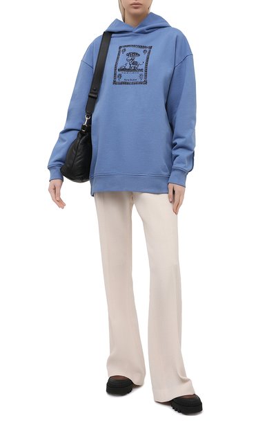 Хлопковое худи ACNE STUDIOS голубого цвета по цене 49950 руб., арт. AI0079, фото 2 Хлопковое худи ACNE STUDIOS, арт. AI0079, фото 2