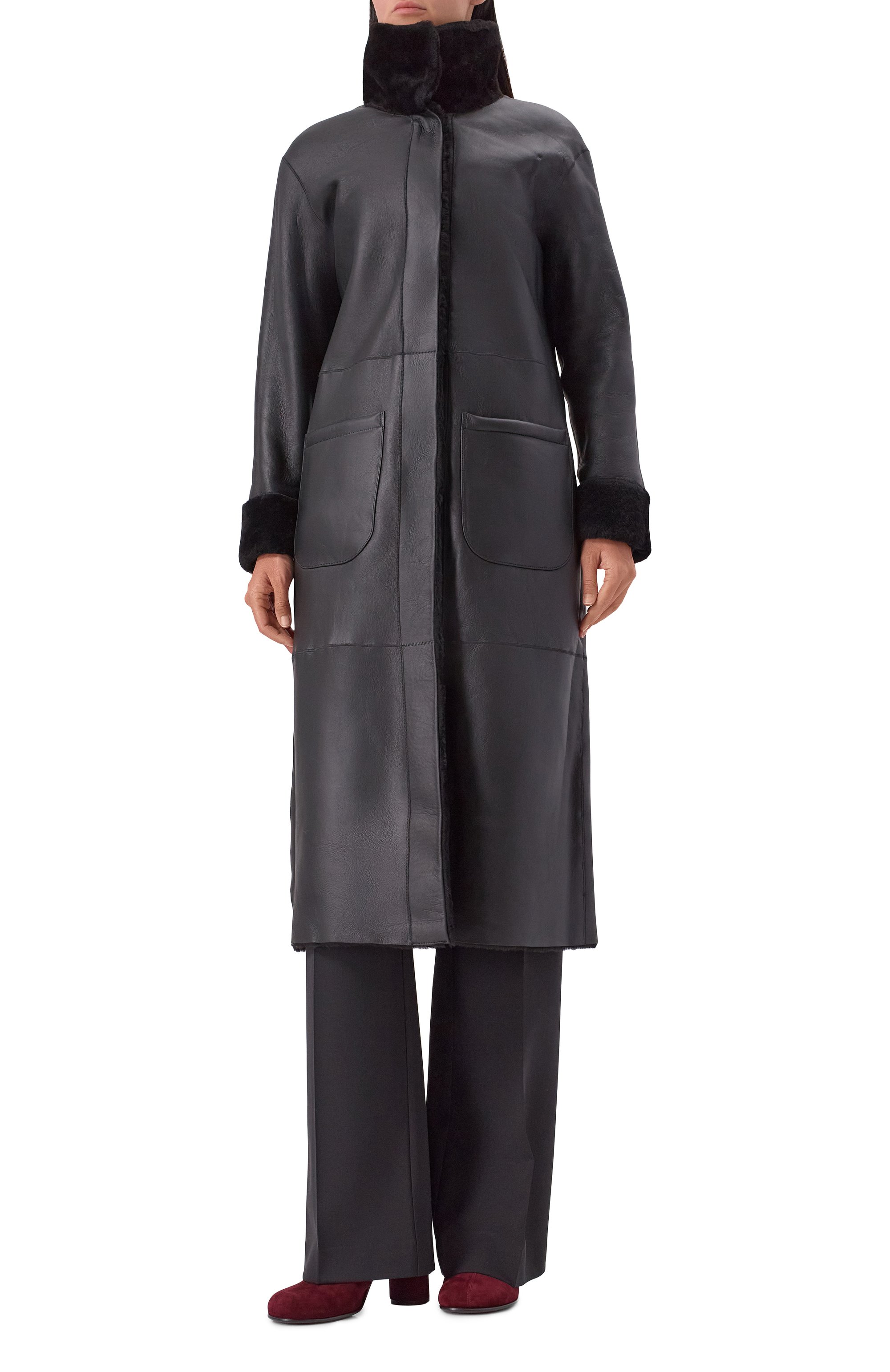 Дубленка из овчины SIMONETTA RAVIZZA черного цвета по цене 459500 руб., арт. F05C0142H21, фото 6 Дубленка из овчины SIMONETTA RAVIZZA, арт. F05C0142H21, фото 6