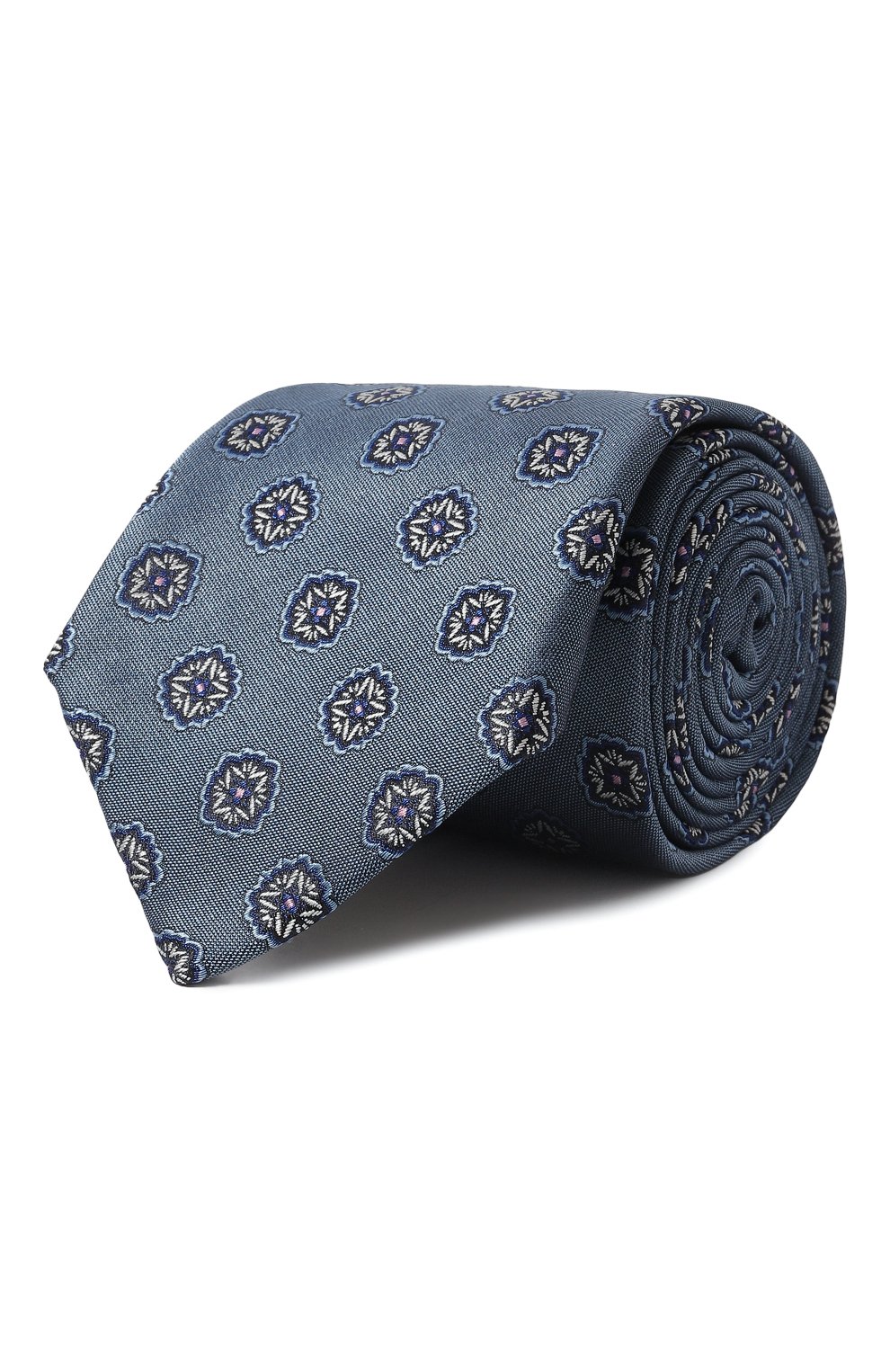 Шелковый галстук CANALI синего цвета по цене 17600 руб., арт. 18/HJ03655, фото 1 Шелковый галстук CANALI, арт. 18/HJ03655, фото 1
