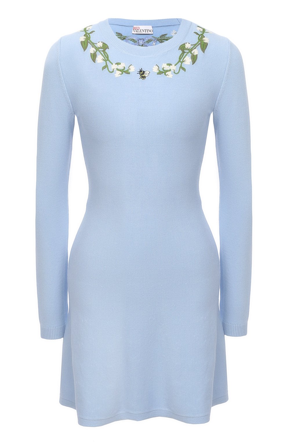 Платье REDVALENTINO голубого цвета по цене 64550 руб., арт. VR3KD01X/5NB, фото 1 Платье REDVALENTINO, арт. VR3KD01X/5NB, фото 1