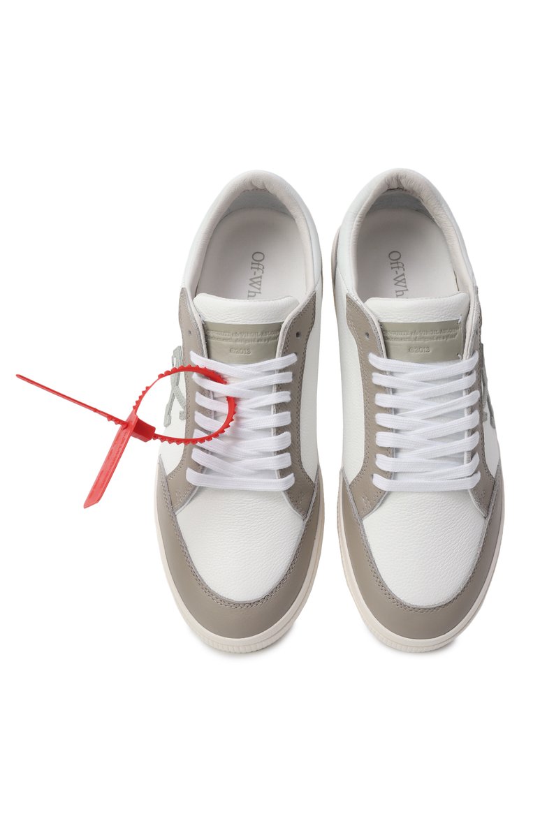 Мужские кожаные кеды new low vulcanized OFF-WHITE белого цвета, арт. 0MIA293S25LEA001 | Фото 6 (Подошва: Массивная; Материал внешний: Натуральная кожа; Материал внутренний: Текстиль; Автоматизация состава: Проставлено; Автоматизация ТО: Проставлено; Стили: Классический; Материал утеплителя: Без утеплителя; Кросс-КТ: Низкие)